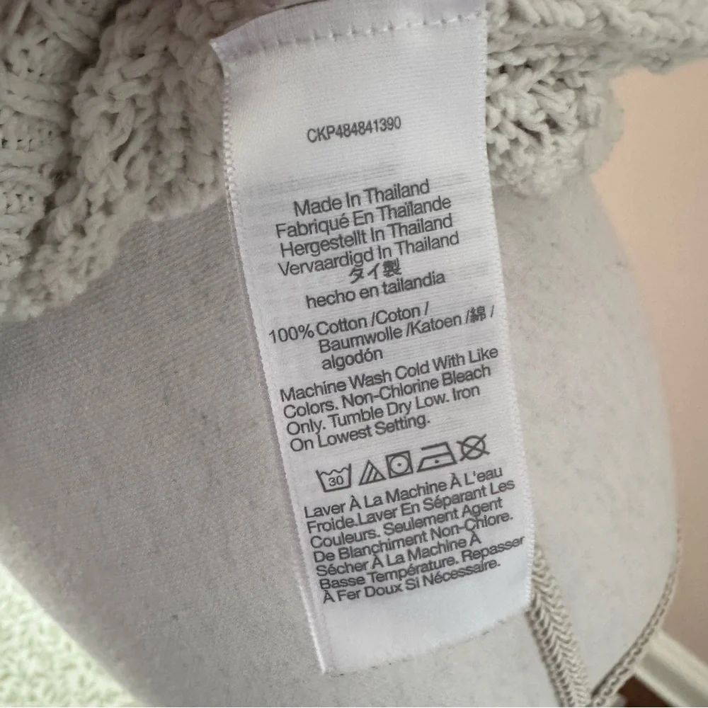 Madewell Crochet-Knit Ivory Crewneck Sleeveless Sweater Tank - size Small - Picture 6 of 7